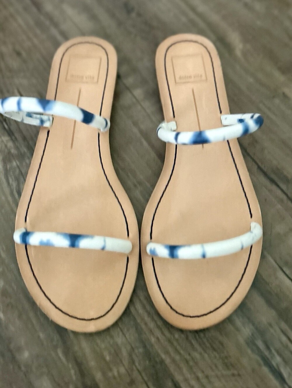 Women’s Dolce Vita Darla Blue Tie Dye Stella Sandal Sz 10